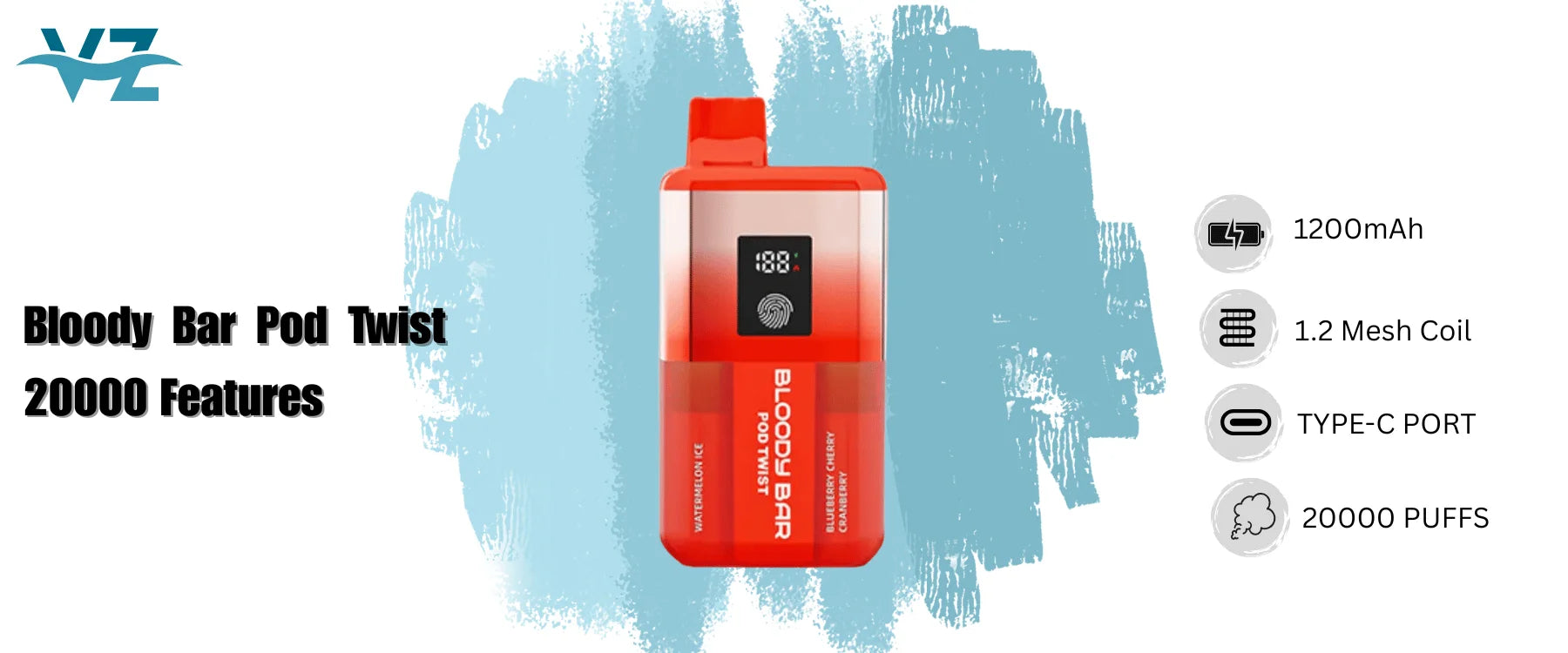 Bloody Bar Pod Twist 20000 Box of 5 Features