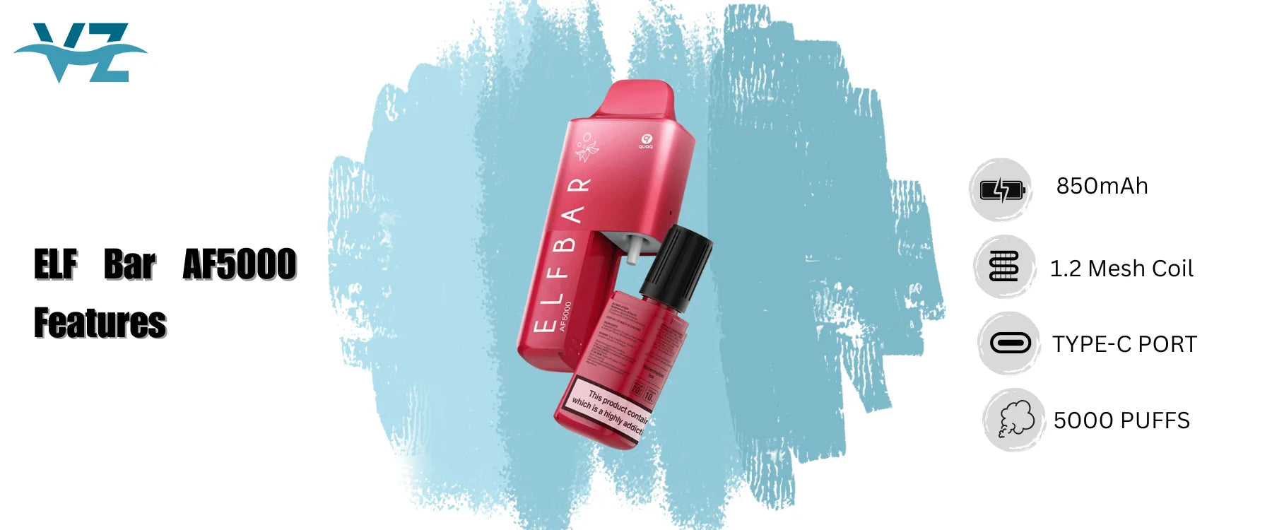 ELF Bar AF5000 Box of 5 Features