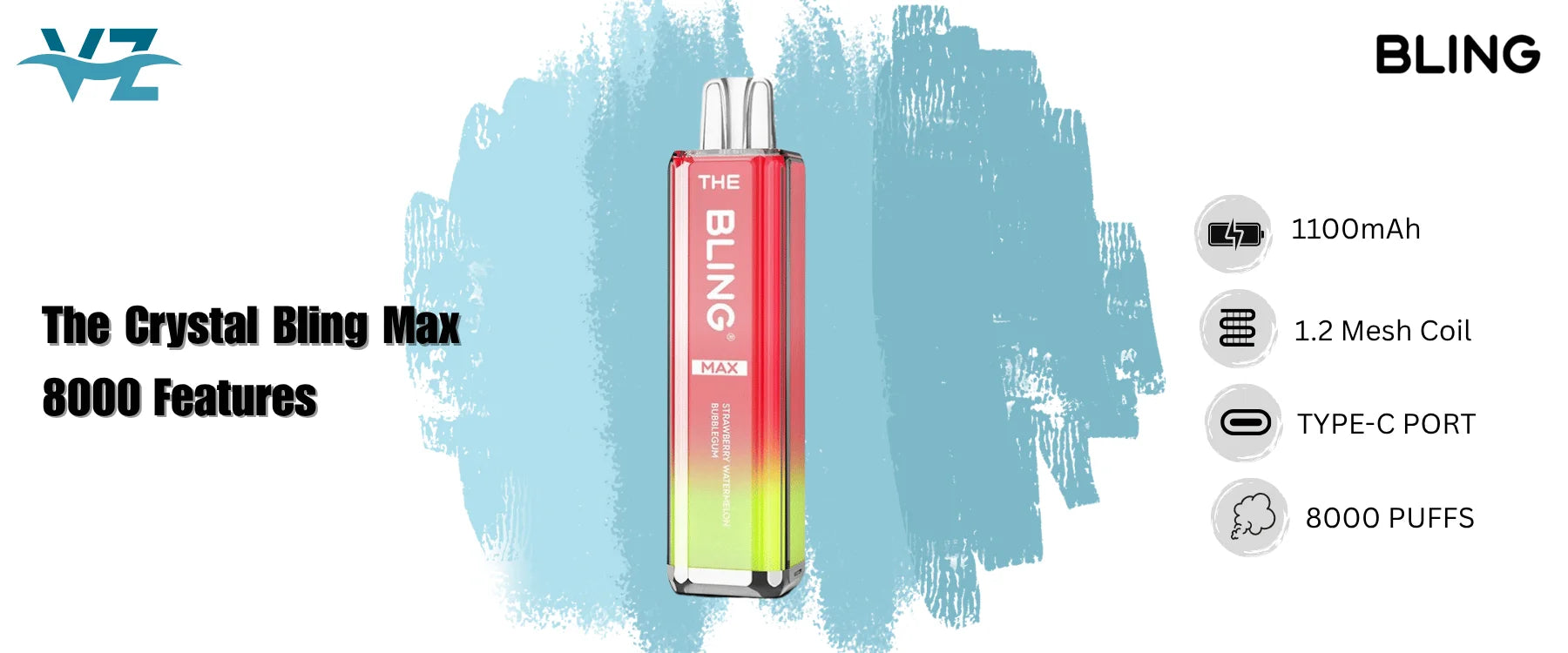 Crystal Bling Max 8000 Box of 5 Features