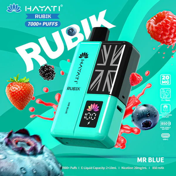 Hayati Rubik 7000 Puffs Pre-Filled Pod Kit - Box of 5
