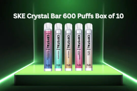 SKE Crystal Bar 600 Puffs Box of 10 Smooth Disposable Vape