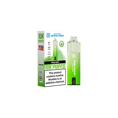 Crystal Prime Aura Bar 10000 Box of 5 - Prefilled Pod Kit