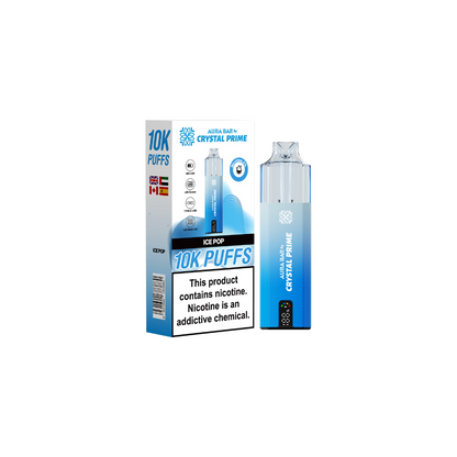 Crystal Prime Aura Bar 10000 Box of 5 - Prefilled Pod Kit