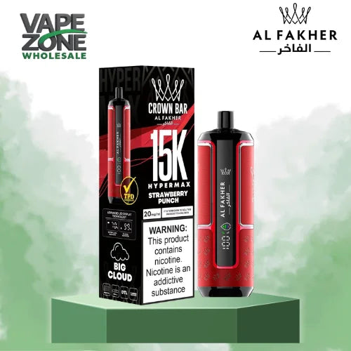 Al Fakher Crown Bar Hypermax 15k Puffs Prefilled Vape - Box of 5