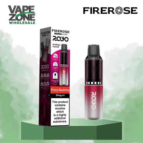 Firerose Rayo 600 Prefilled Pod Vape Kit - Box of 10