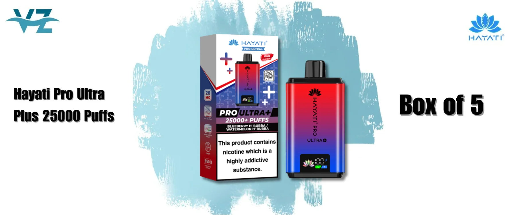 Hayati Pro Ultra Plus 25000 Box of 5 Prefilled kit 35.99 Hayati Pro Ultra Plus 25000 Box of 5 Prefilled kit 35.99