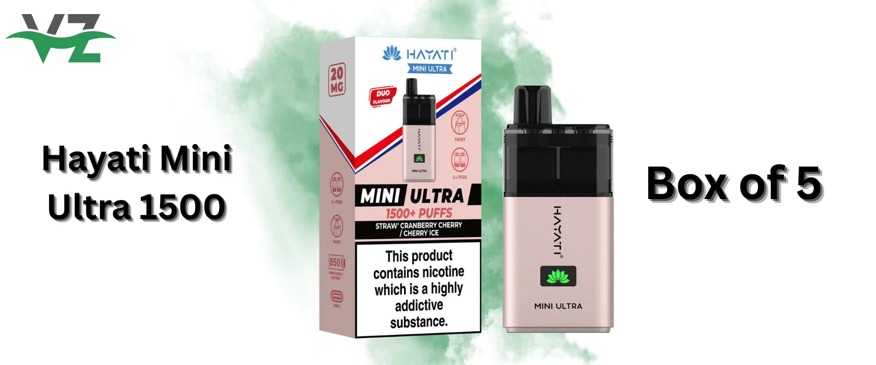 hayati mini ultra 1500 box of 5