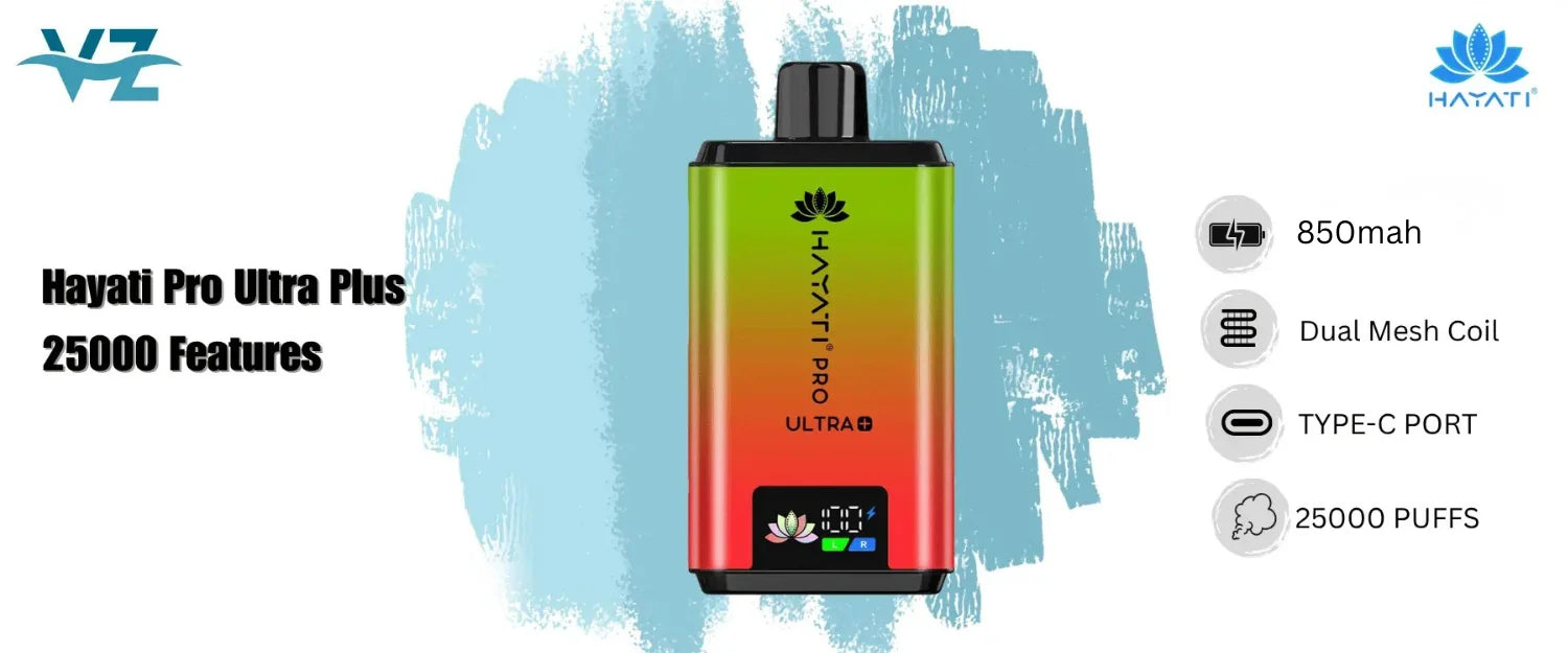 Hayati Pro Ultra Plus 25000 box of 5 features