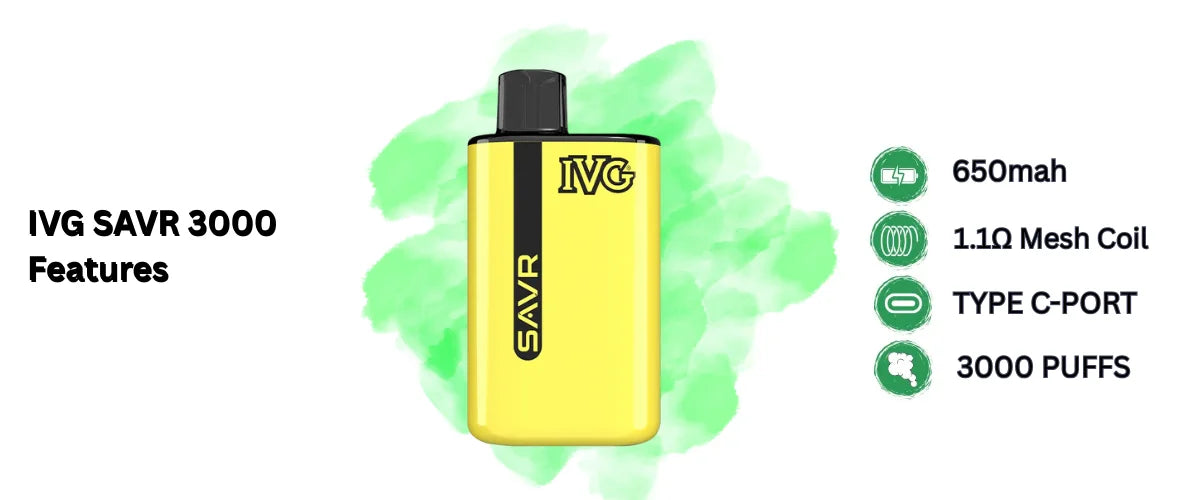 IVG SAVR 3000 Puffs Box of 5 - Vape Zone Wholesale IVG SAVR 3000 Puffs Box of 5 - Vape Zone Wholesale