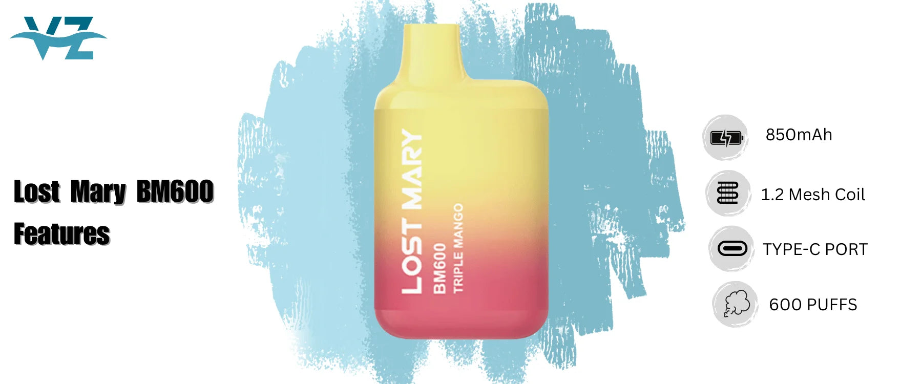 Lost Mary BM600 Box of 10 Features