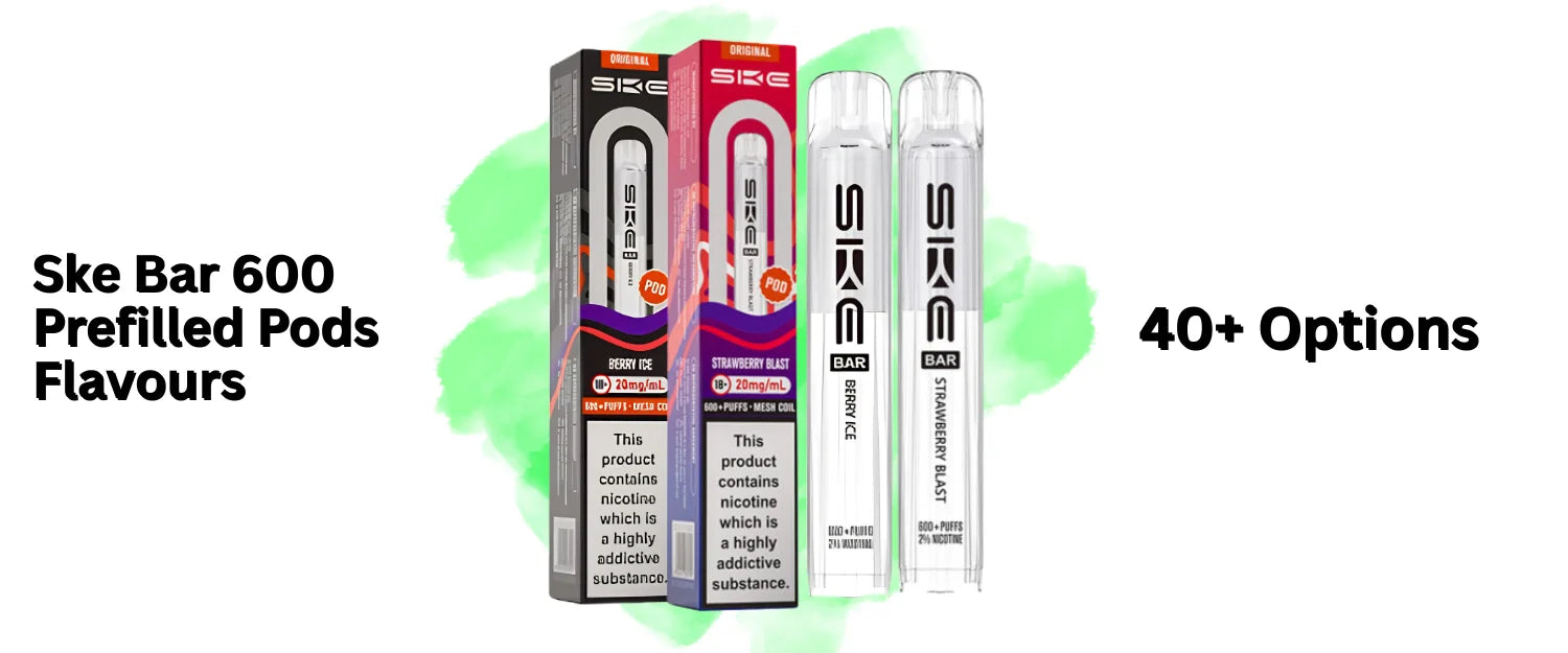 ske bar 600 prefilled pods box of 10 flavours