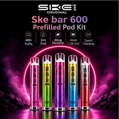 SKE Crystal Bar 600 Box of 10 – £21.90 | VapeZone Wholesale