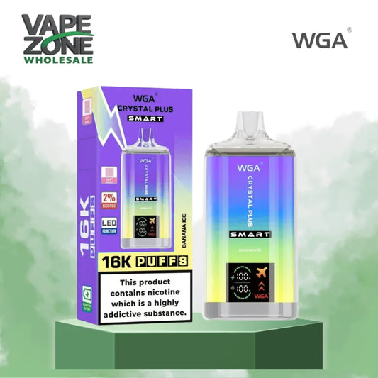 WGA Crystal Plus Smart 16000+ Puffs Box of 10
