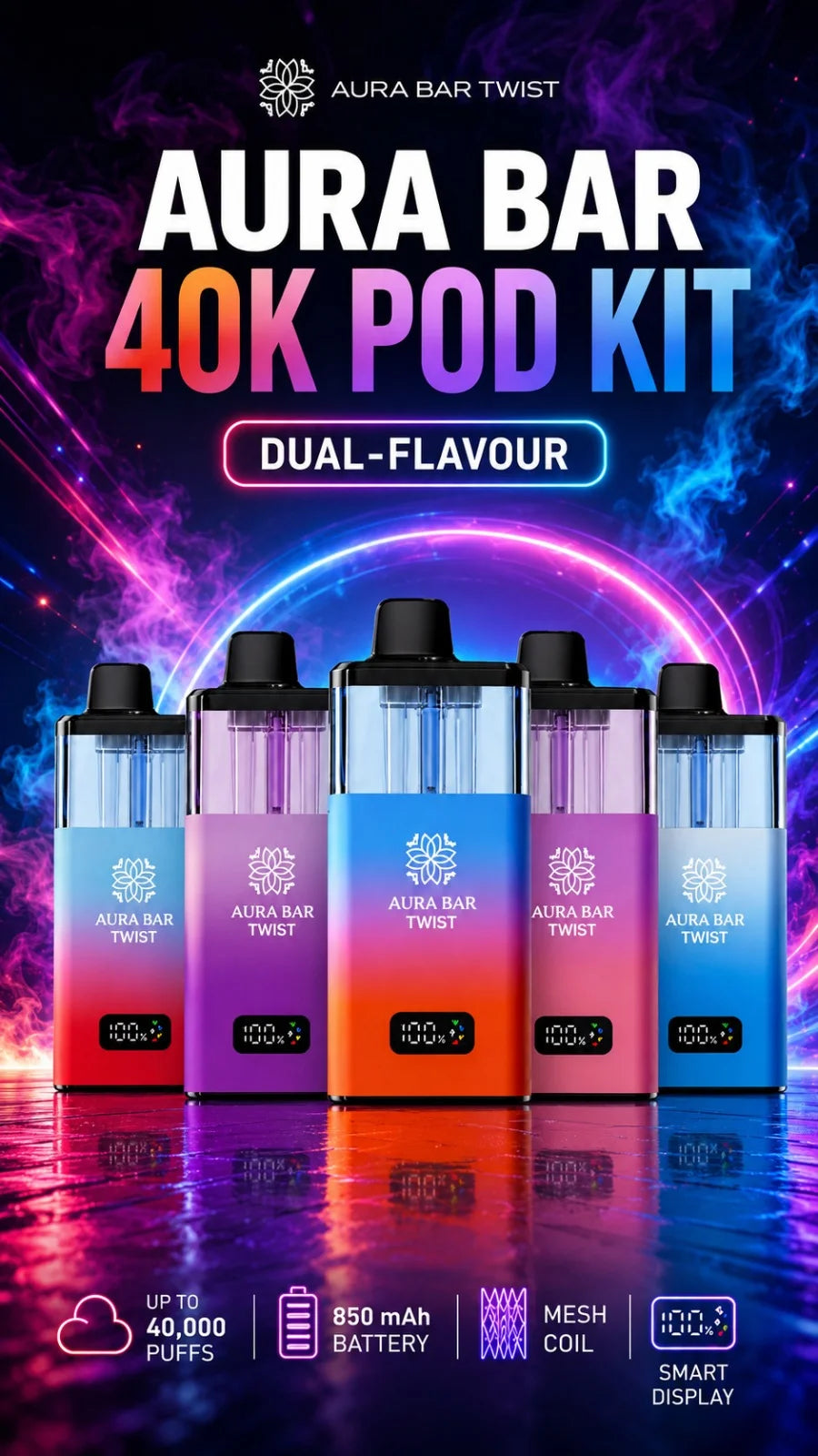 Crystal Prime Aura Bar Twist 40000 Box Of 5 - £38.99