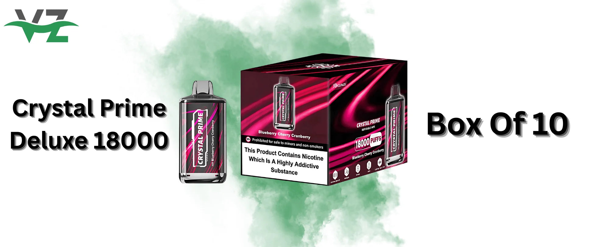 crystal prime deluxe 18000 box of 10