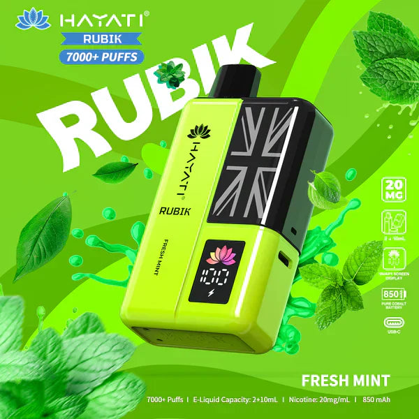 Hayati Rubik 7000 Puffs Pre-Filled Pod Kit - Box of 5
