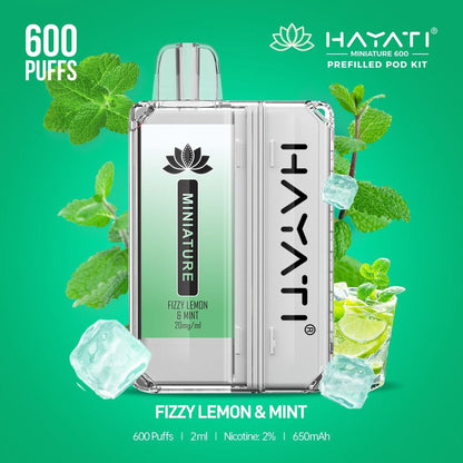 Hayati Miniature 600 Fizzy Lemon & Mint Flavour