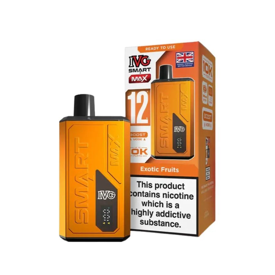 IVG Smart Max 10000 Prefilled Pod Vape Kit - Box of 5 Exotic Fruits at UK Vaper Wholesale