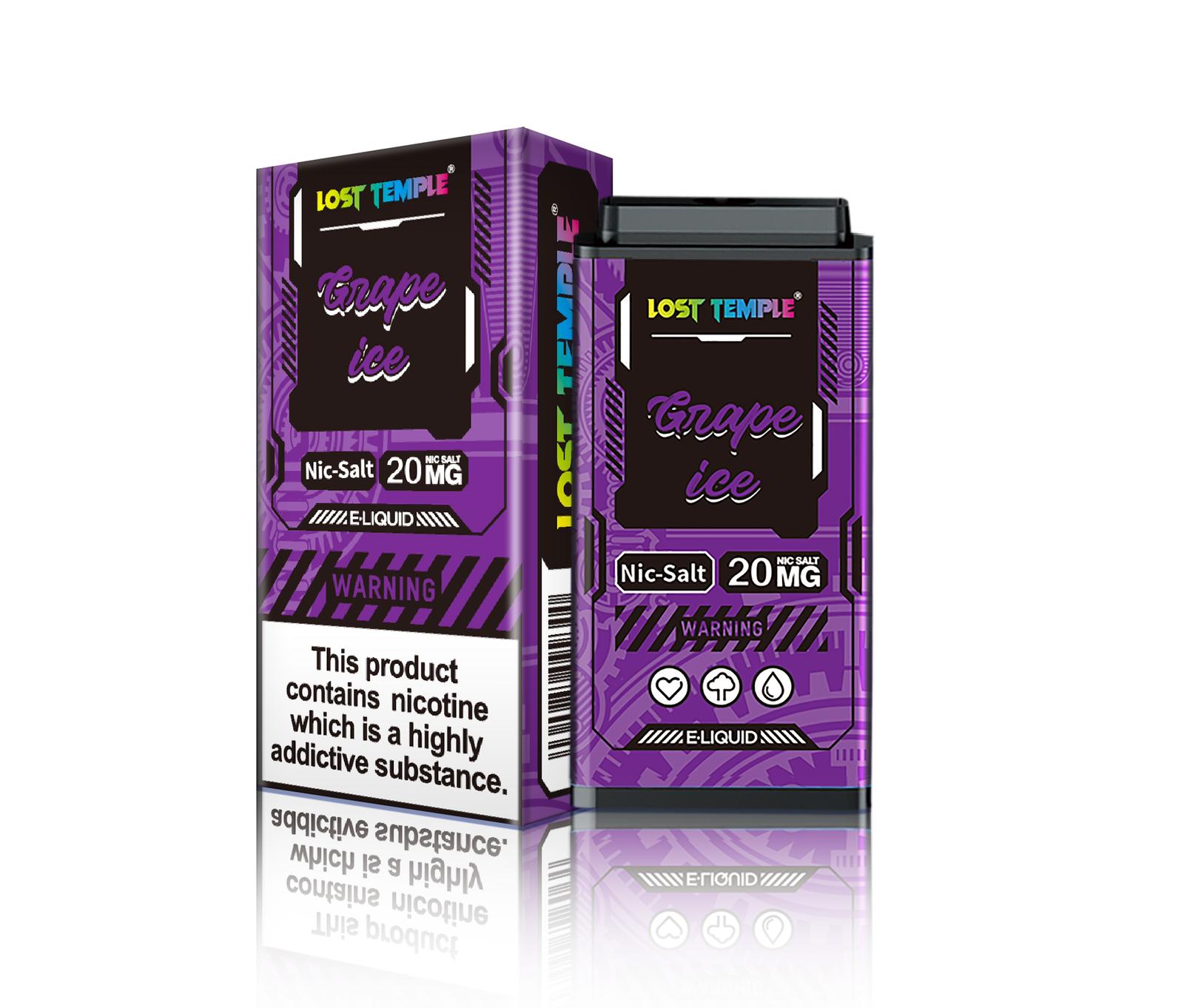 Lost Temple Liquid Atomizer Pods - Pack of 10-Grape Ice-vapeukwholesale