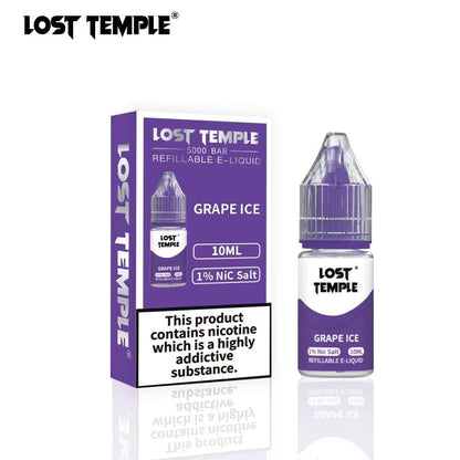 Lost Temple Nic Salts 10ml - Box of 10-Grape Ice-vapeukwholesale