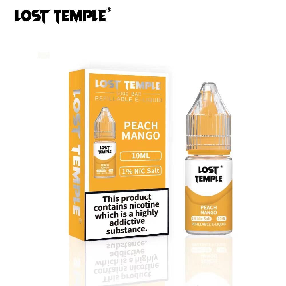 Lost Temple Nic Salts 10ml - Box of 10-Peach Mango-vapeukwholesale