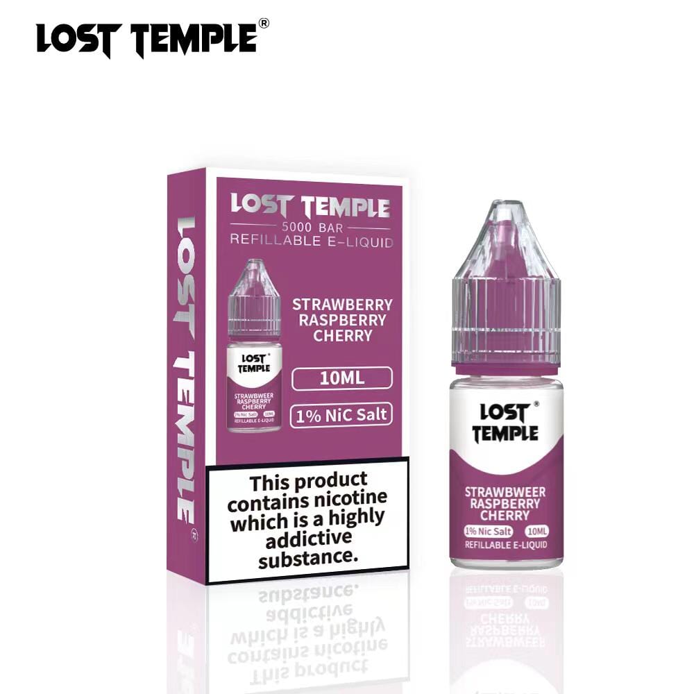 Lost Temple Nic Salts 10ml - Box of 10-Strawberry Raspberry Cherry-vapeukwholesale