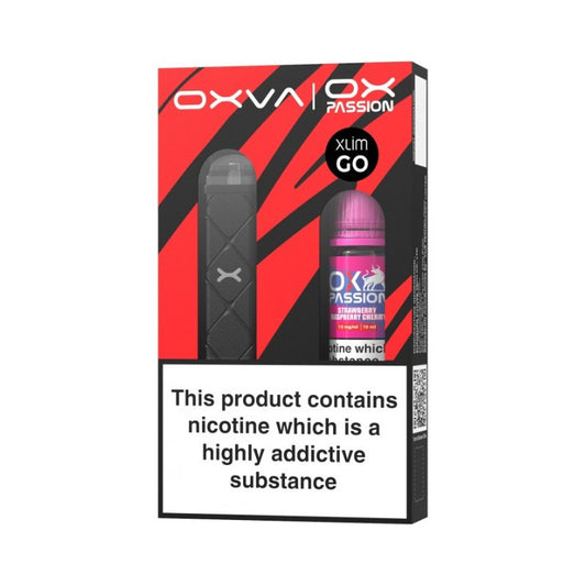Oxva Xlim Go / Free Ox Passion Salt Pod Kit - Black - vapeukwholesale